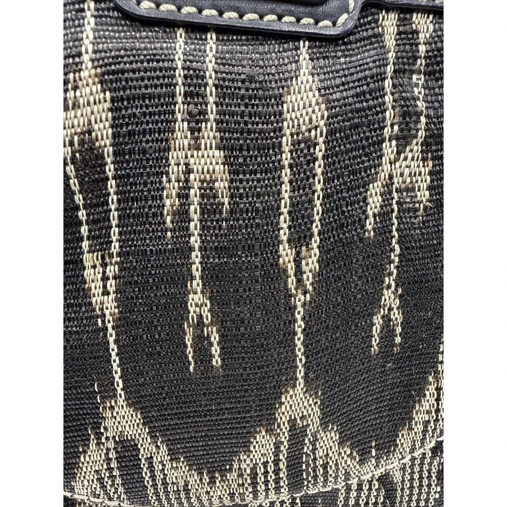 Rafe Large Beaded Clutch Handbag Leather Stones 12x9 Chain Strap